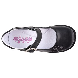 Foto 4 | Zapato Escolar De Piel Rokino 3541 Color Negro Para Niña