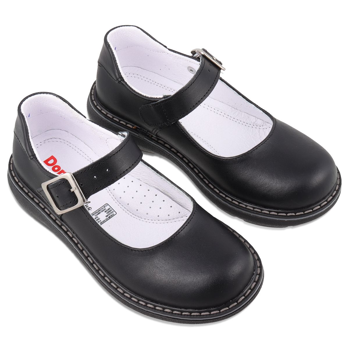 Foto 6 pulgar | Zapato Escolar De Piel Dominiq 3491 Color Negro Para Niña