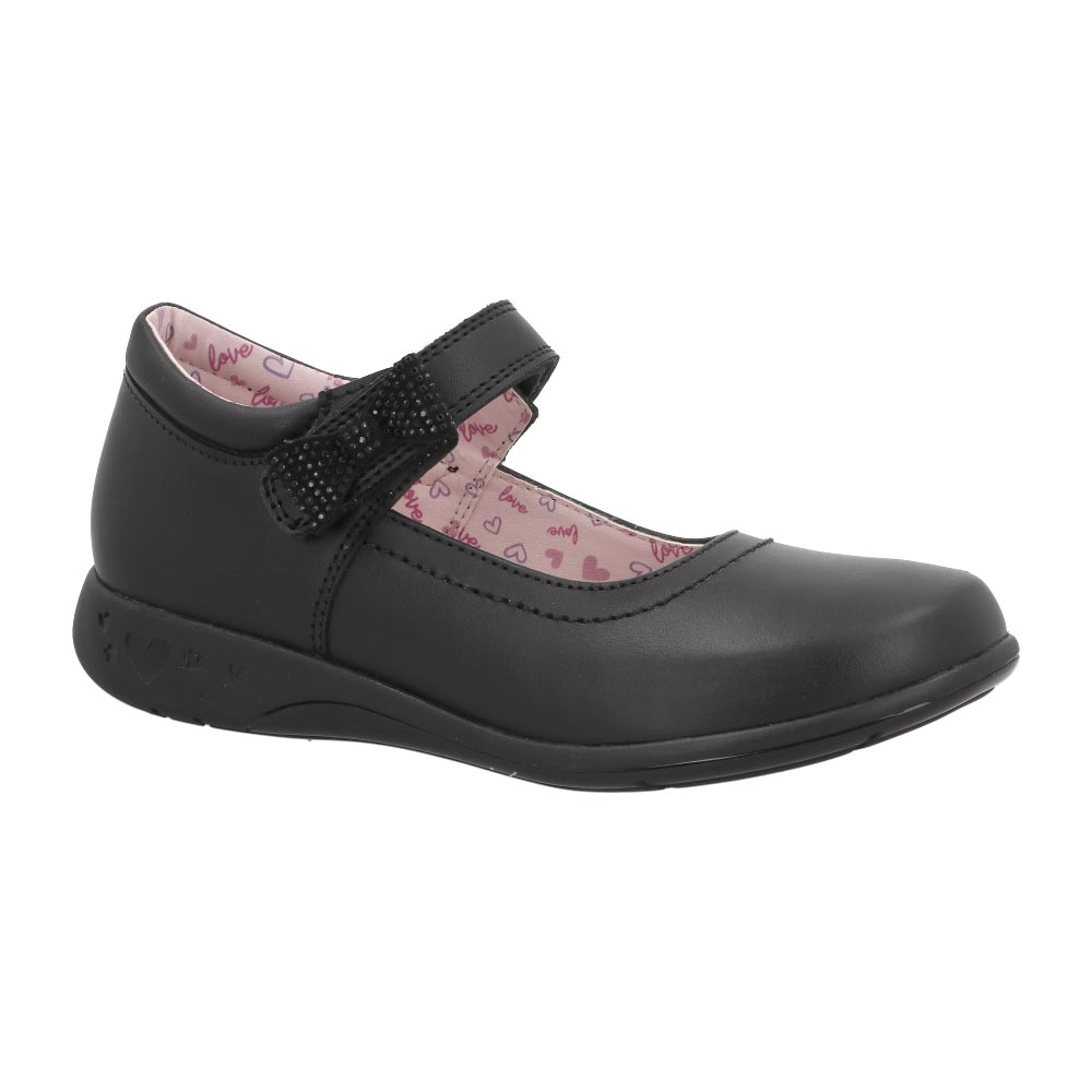Foto 2 pulgar | Zapato Escolar Para Niña Negro Bambino N9067 En Piel Tallas 18 Al 21