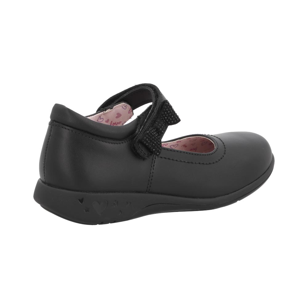 Foto 4 pulgar | Zapato Escolar Para Niña Negro Bambino N9067 En Piel Tallas 18 Al 21