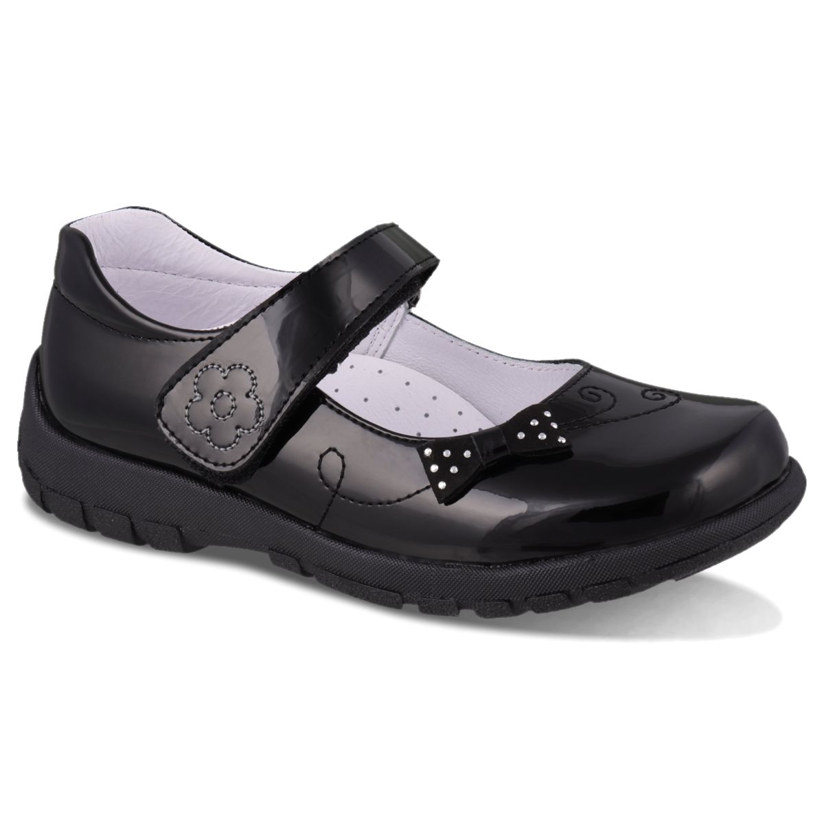 Foto 2 pulgar | Zapato Escolar Dominiq 301 Color Charol Negro Para Niña