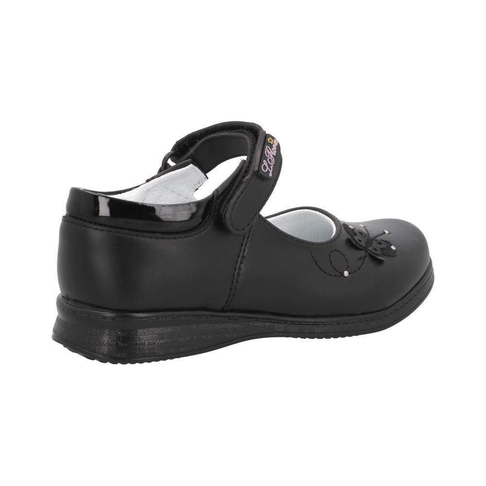 Foto 4 pulgar | Flats Niña Lady Flores Formal Escolar Negro
