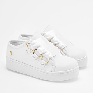 Foto 1 | Moramora Tenis Urbano Para Niña Blanco Cod.132617