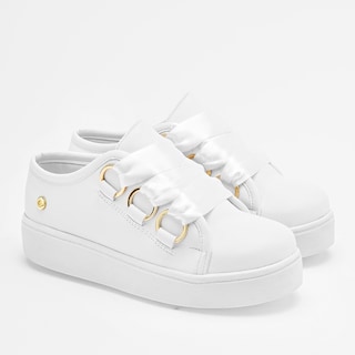 Foto 1 | Moramora Tenis Urbano Para Niña Blanco Cod.132617