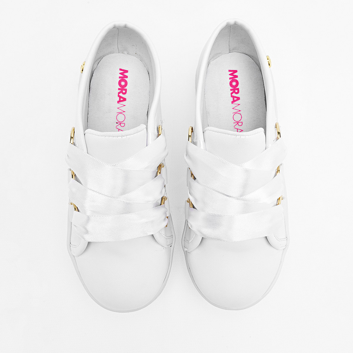 Foto 2 | Moramora Tenis Urbano Para Niña Blanco Cod.132617