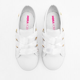 Foto 2 | Moramora Tenis Urbano Para Niña Blanco Cod.132617