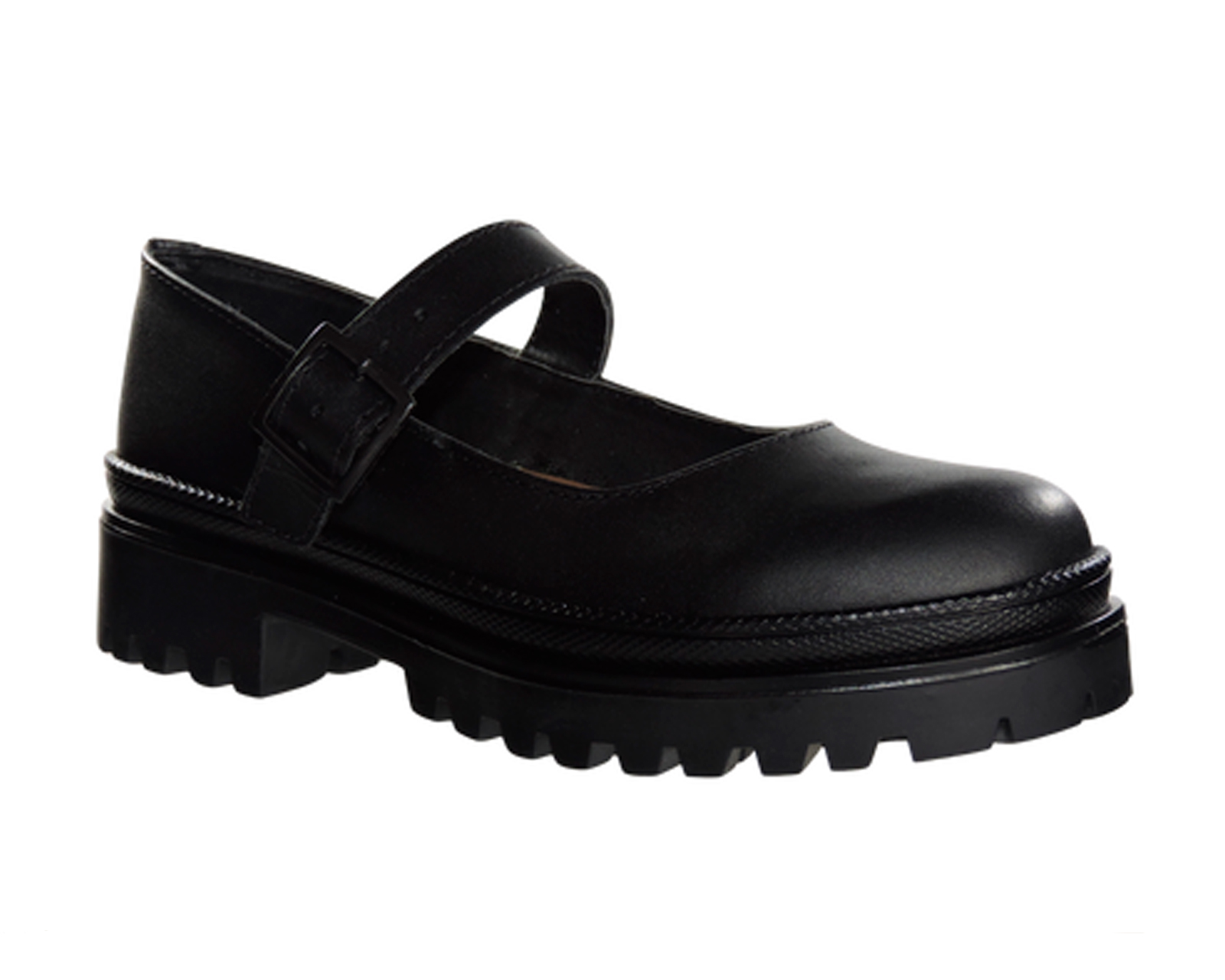 Foto 2 pulgar | Zapato Escolar Blasito 23e110 Negro De Piel Para Niña