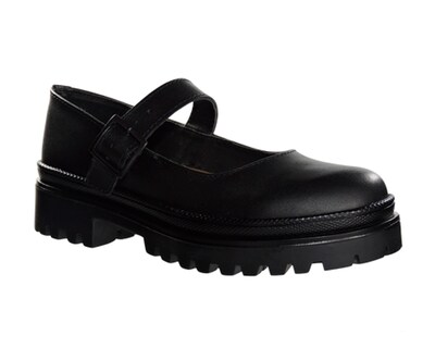 Foto 1 | Zapato Escolar Blasito 23e110 Negro De Piel Para Niña