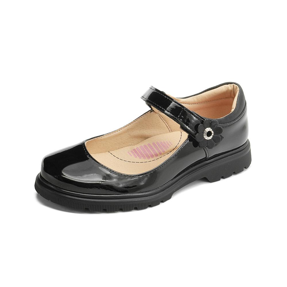 Foto 3 | Balerina Escolar Yuyin Para Niña Cómoda Charol Negro 15-26 Negro