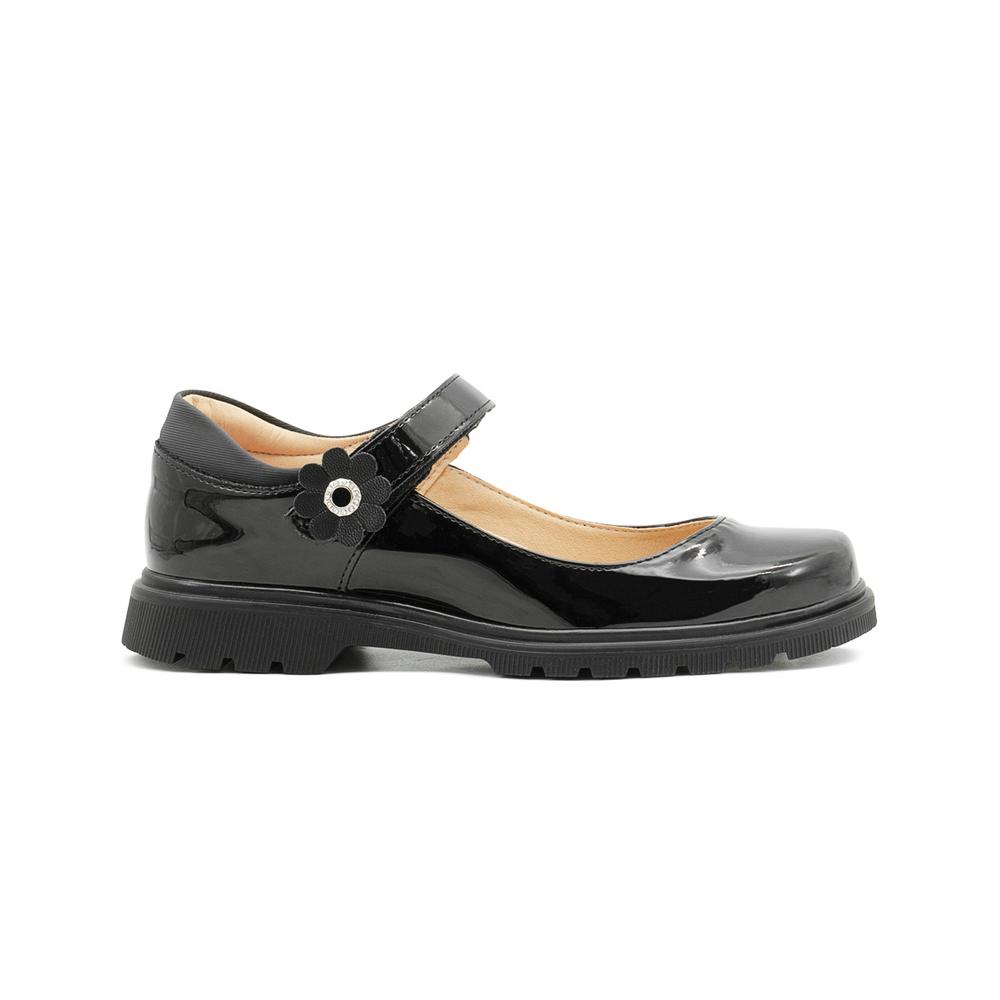 Foto 7 pulgar | Balerina Escolar Yuyin Para Niña Cómoda Charol Negro 15-26 Negro