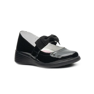 Foto 4 | Zapato Escolar Para Niña Yuyin Charol Moñito Soporte Arco Negro