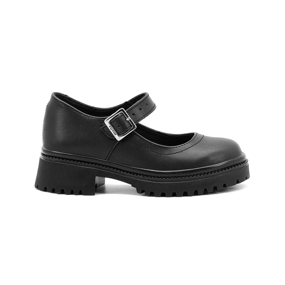 Foto 2 pulgar | Zapato Escolar Yuyin Para Niña Casual Antiderrapante 18-21.5 Negro