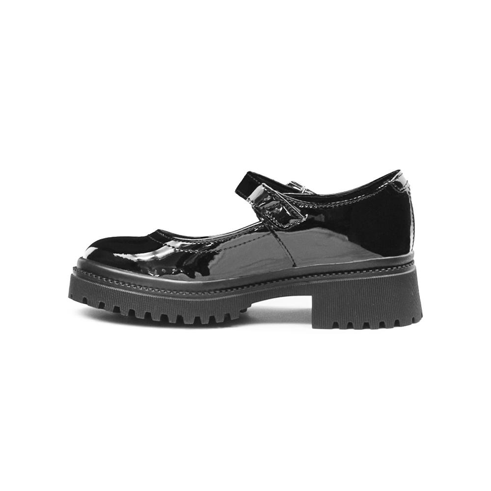 Foto 7 pulgar | Zapato Escolar Para Niña Yuyin Suela Chunky Charol 18-21.5 Negro