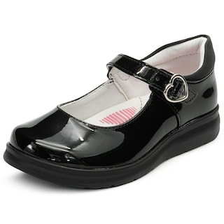 Foto 3 | Zapato Escolar Para Niña Charol Negro Cómodos Antiderrapante Negro