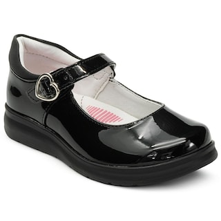 Foto 4 | Zapato Escolar Para Niña Charol Negro Cómodos Antiderrapante Negro