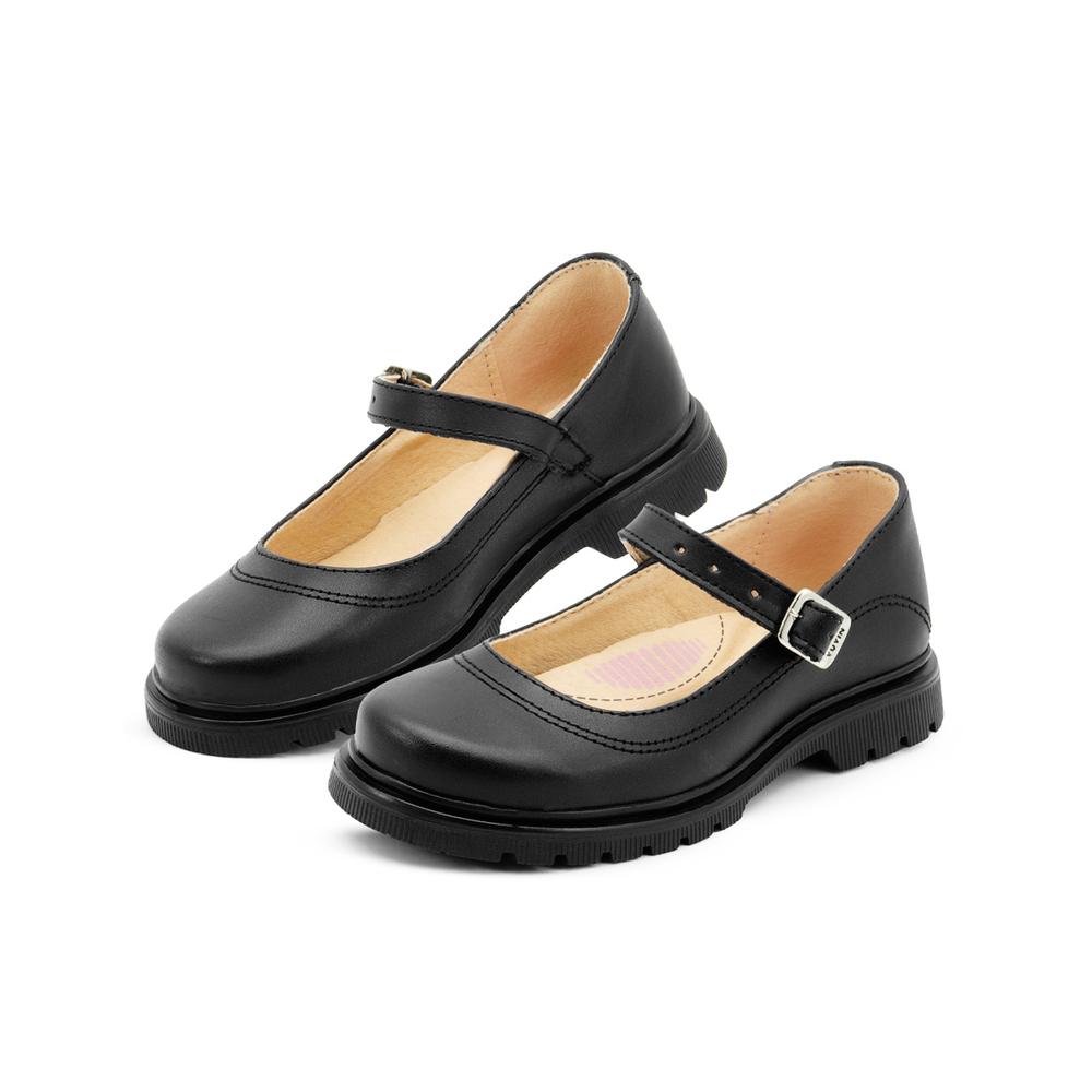 Foto 3 pulgar | Zapato Escolar Yuyin Para Niña Ajuste Hebilla Antiderrapante Negro