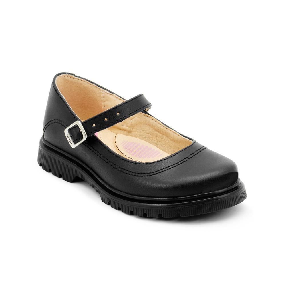 Foto 6 pulgar | Zapato Escolar Yuyin Para Niña Ajuste Hebilla Antiderrapante Negro