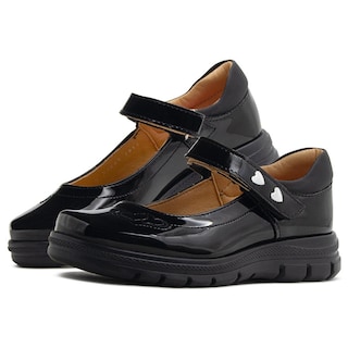 Foto 1 | Zapato Escolar Yuyin Para Niñas Elegante Piel Charol 16-21.5 Negro