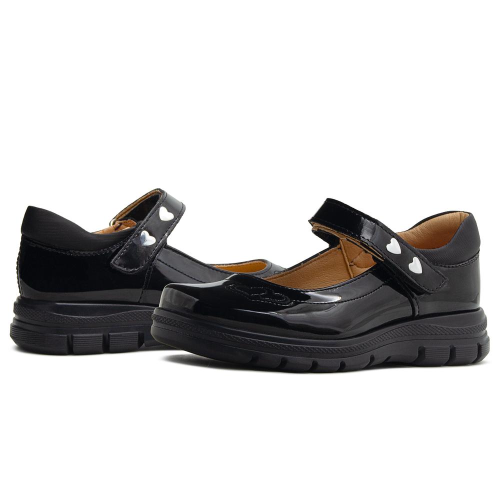 Foto 2 | Zapato Escolar Yuyin Para Niñas Elegante Piel Charol 16-21.5 Negro