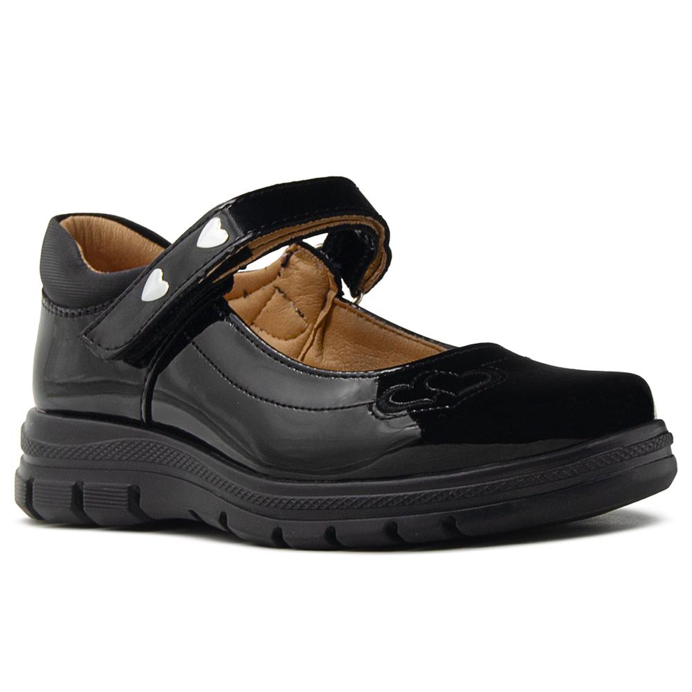 Foto 4 pulgar | Zapato Escolar Yuyin Para Niñas Elegante Piel Charol 16-21.5 Negro