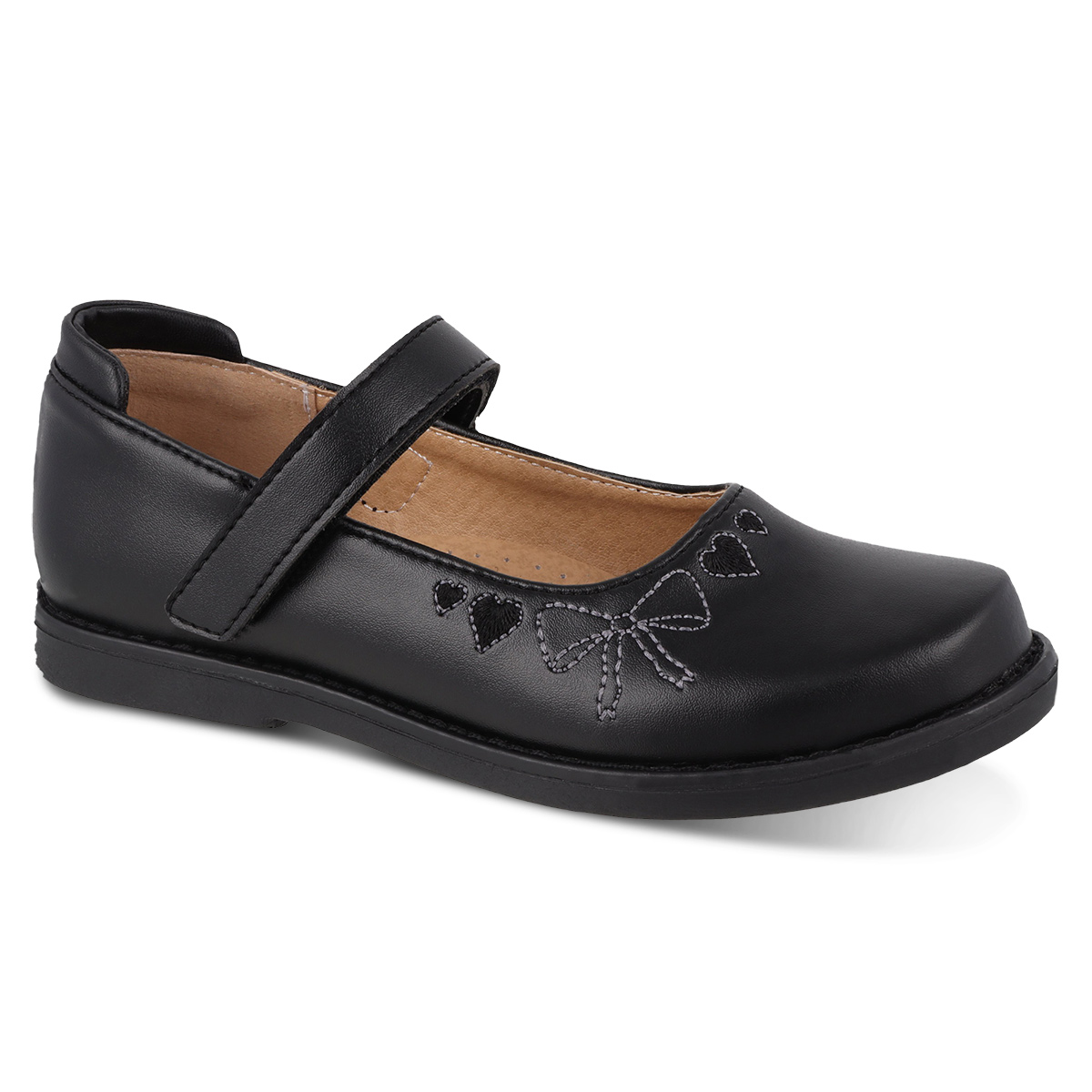 Zapato Escolar Nick & Wick 4133 Color Negro Para Niña