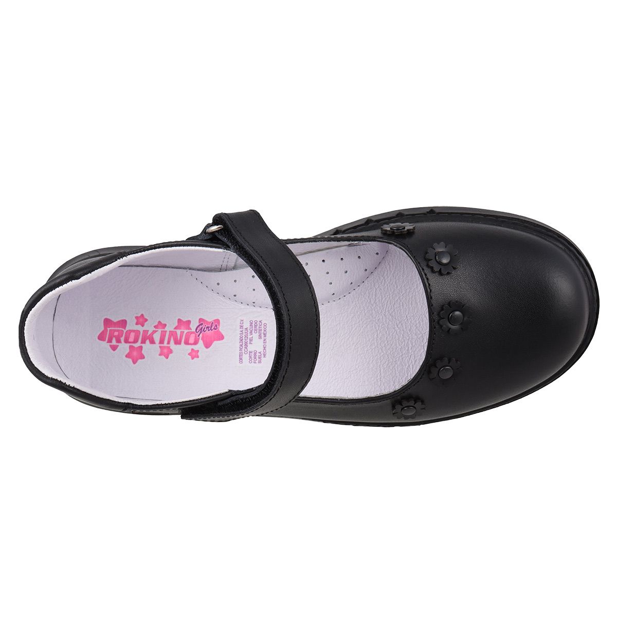 Foto 5 pulgar | Zapato Escolar De Piel Rokino 3624 Color Negro Para Niña
