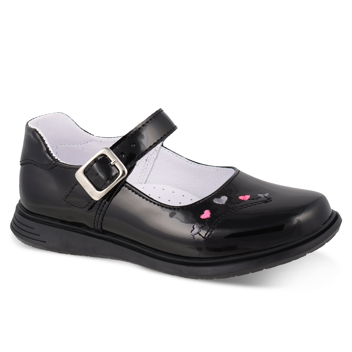 Foto 2 pulgar | Zapato Escolar Dominiq Charol Negro para Niña