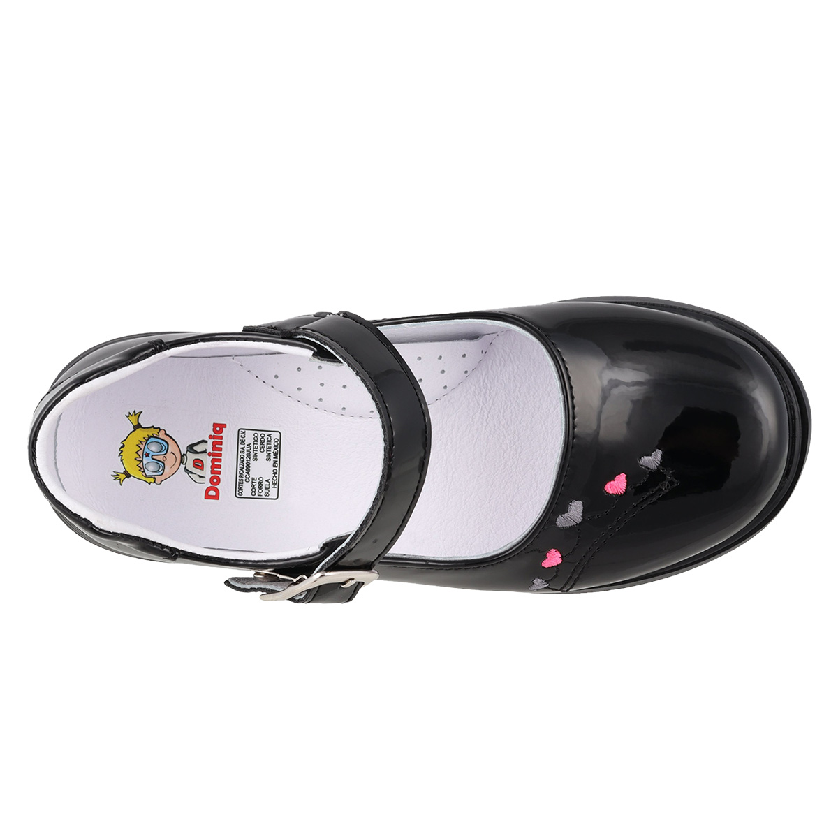 Foto 5 pulgar | Zapato Escolar Dominiq Charol Negro para Niña