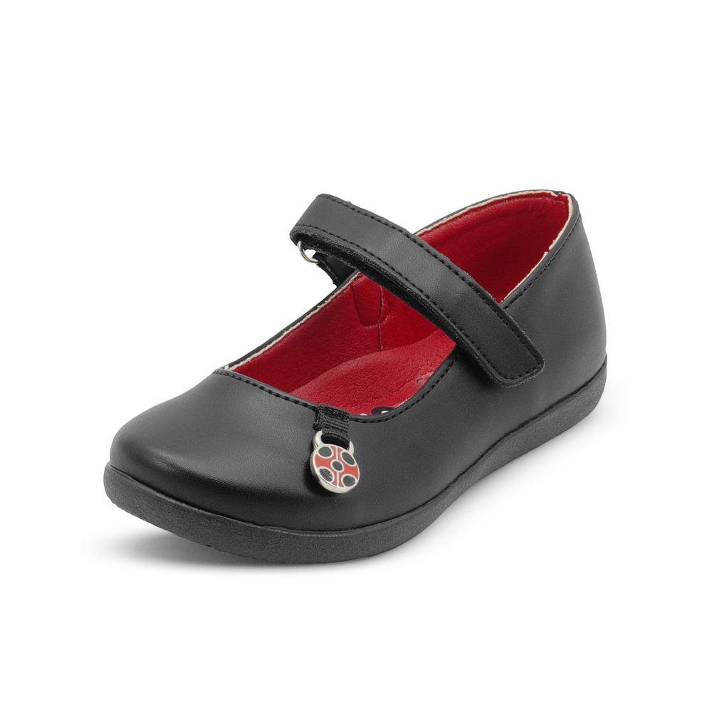 Foto 5 pulgar | Zapato Escolar Para Niña Yuyin Antiderrapante Ajuste Contactel Lady Bug Negro