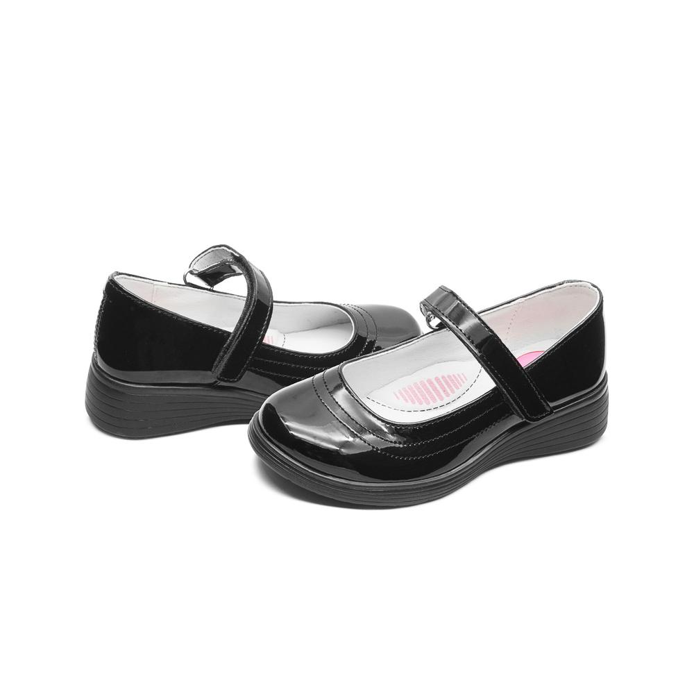 Foto 4 pulgar | Zapato Escolar Yuyin Para Niña Antiderrapante Charol Negro Negro