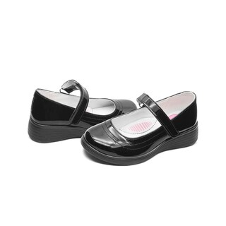 Foto 3 | Zapato Escolar Yuyin Para Niña Antiderrapante Charol Negro Negro