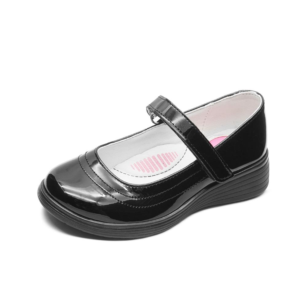 Foto 5 pulgar | Zapato Escolar Yuyin Para Niña Antiderrapante Charol Negro Negro