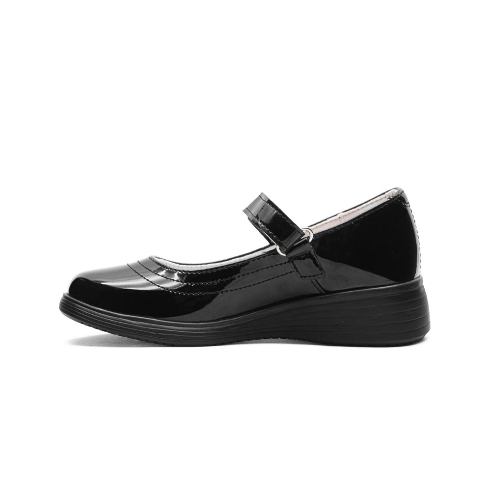 Foto 7 pulgar | Zapato Escolar Yuyin Para Niña Antiderrapante Charol Negro Negro