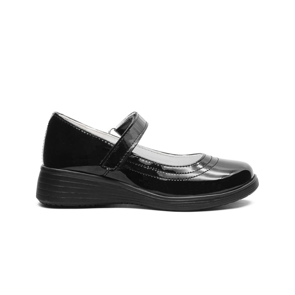 Foto 2 pulgar | Zapato Escolar Yuyin Para Niña Antiderrapante Charol Negro Negro