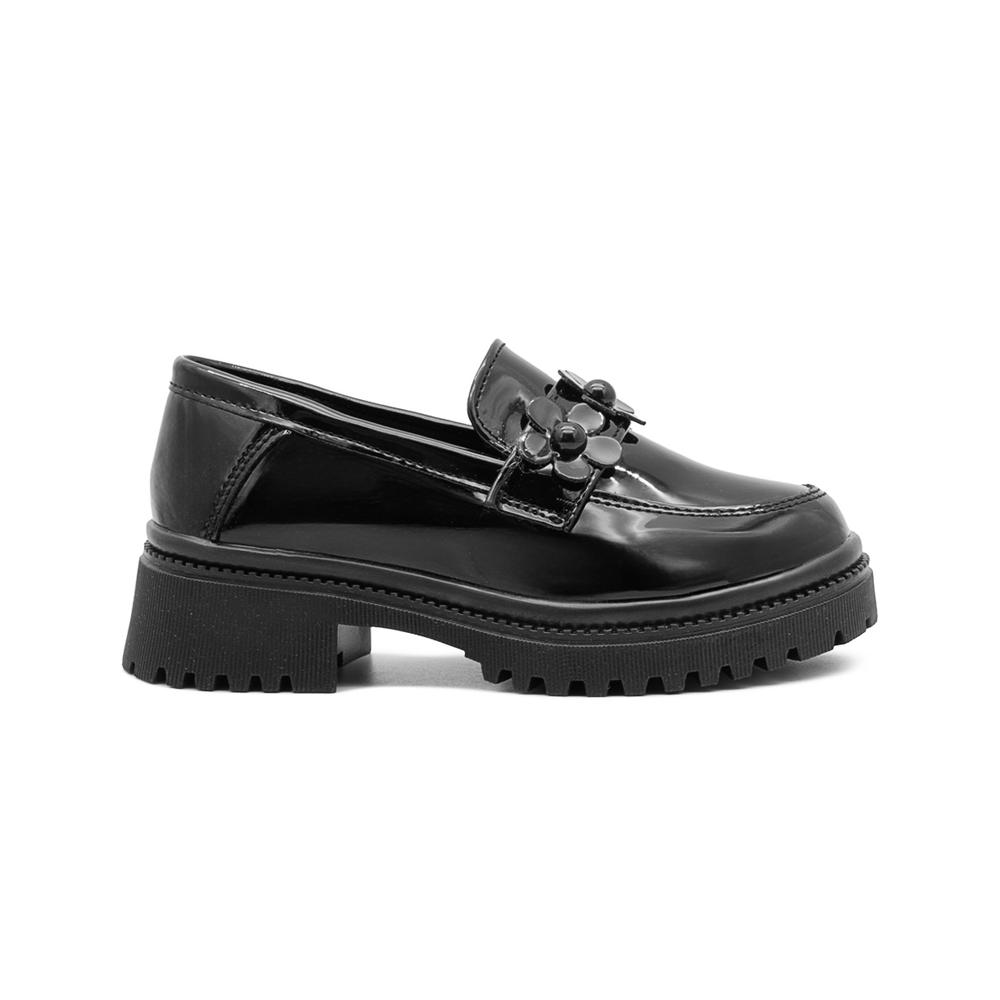 Zapato Mocasín Escolar Yuyin Para Niña Formal Antiderrapante Negro