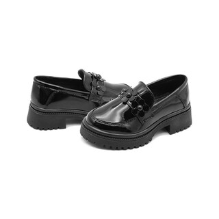 Foto 3 | Zapato Mocasín Escolar Yuyin Para Niña Formal Antiderrapante Negro