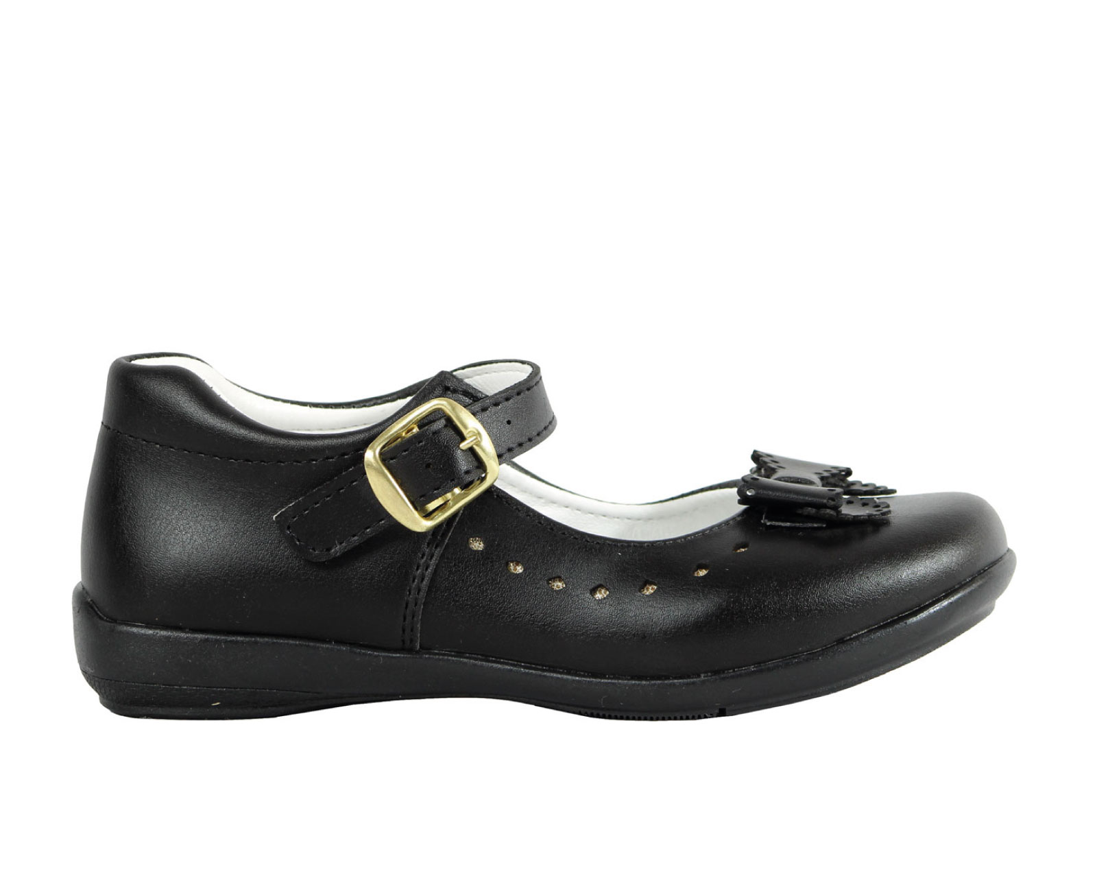 Zapato Niña Escolar Cleo 21 462 Negro Napa