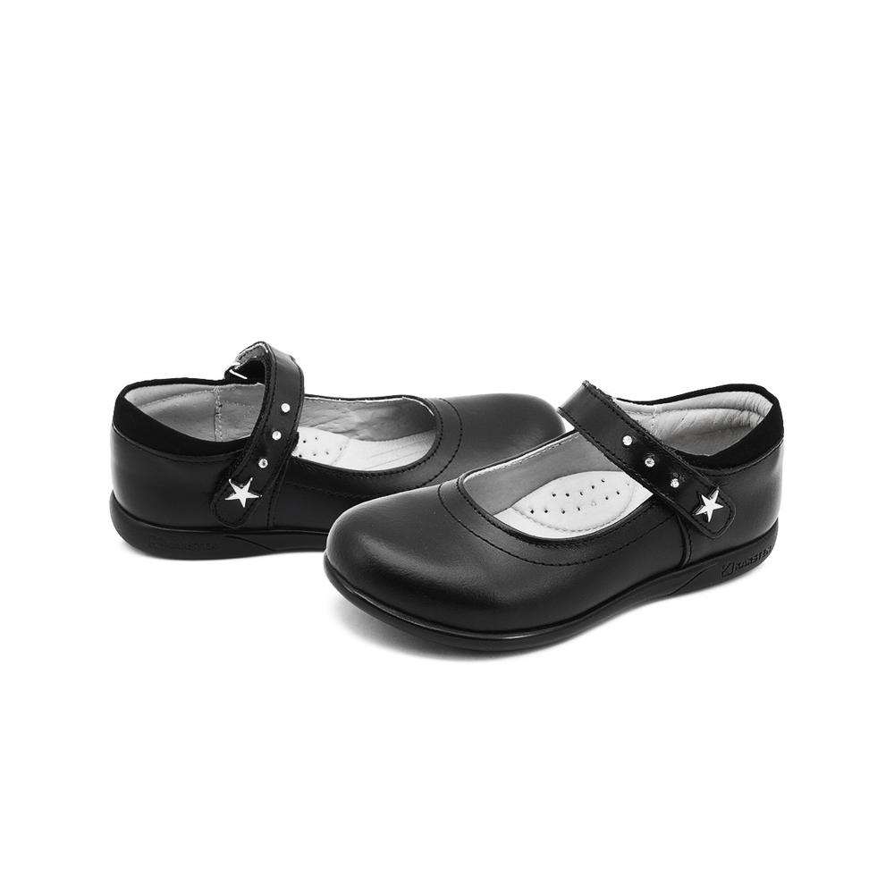 Foto 3 pulgar | Zapato Escolar Para Niña Karsten Negro Antiderrapante Comodo Negro