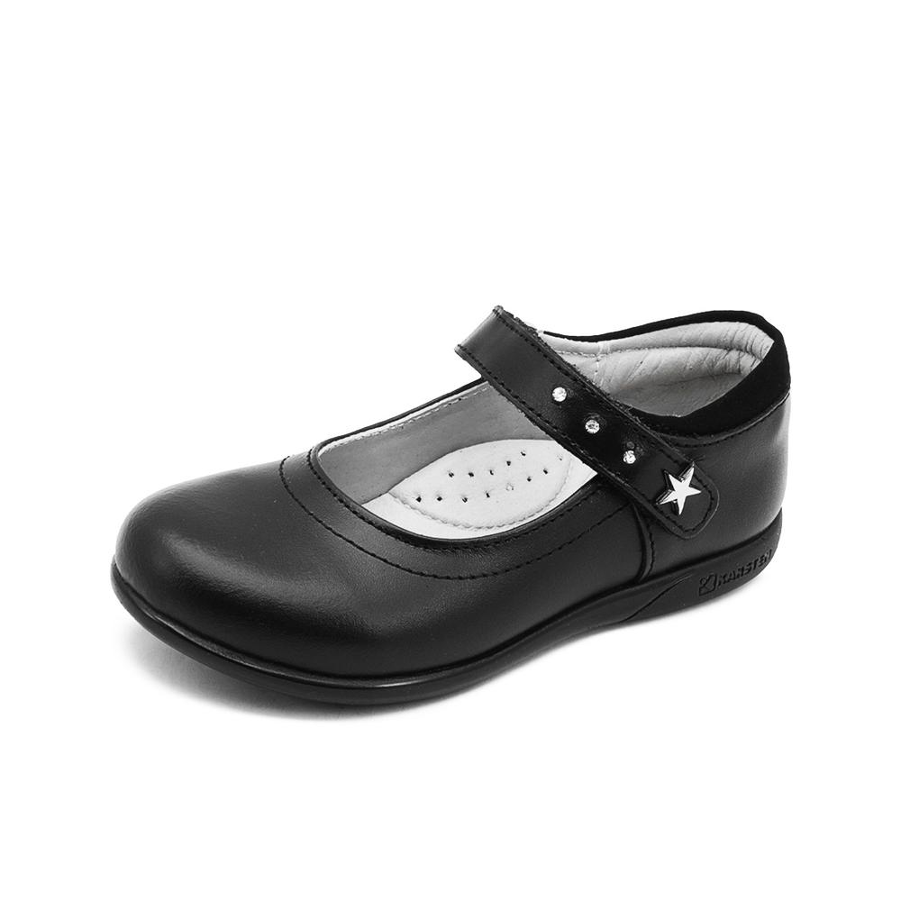 Foto 4 pulgar | Zapato Escolar Para Niña Karsten Negro Antiderrapante Comodo Negro