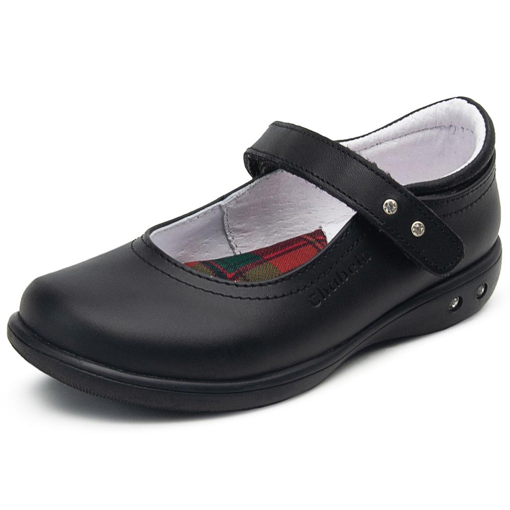 Foto 4 pulgar | Zapato Escolar Chabelo Para Niña Con Arco Velcro En Negro Negro