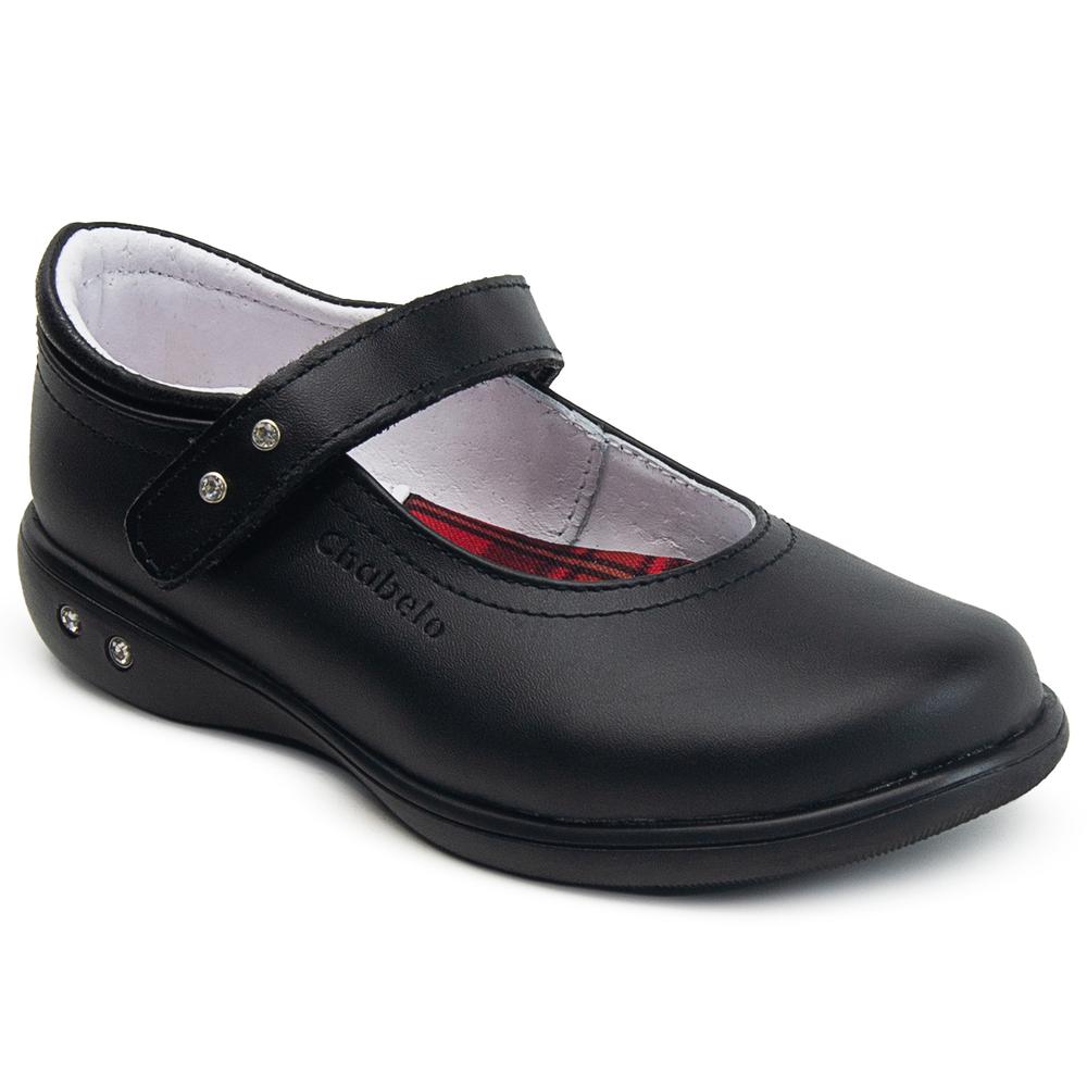 Foto 5 pulgar | Zapato Escolar Chabelo Para Niña Con Arco Velcro En Negro Negro