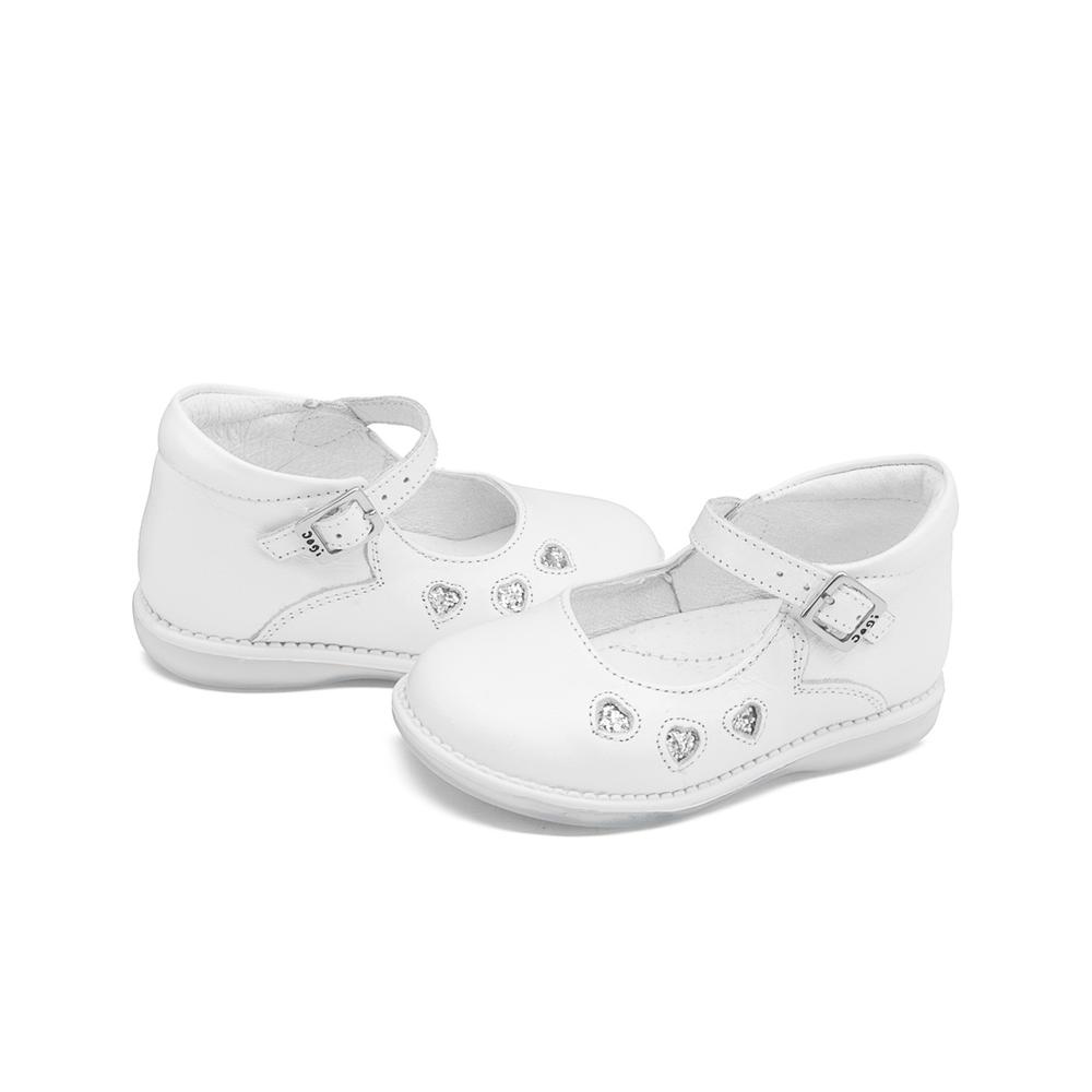 Foto 3 pulgar | Zapato Botita Para Niña Dogi De Piel Bautizo Soporte Arco Blanco