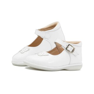Foto 1 | Zapato Botita Para Niña Dogi Bautizo Charol Blanco Mariposa Blanco
