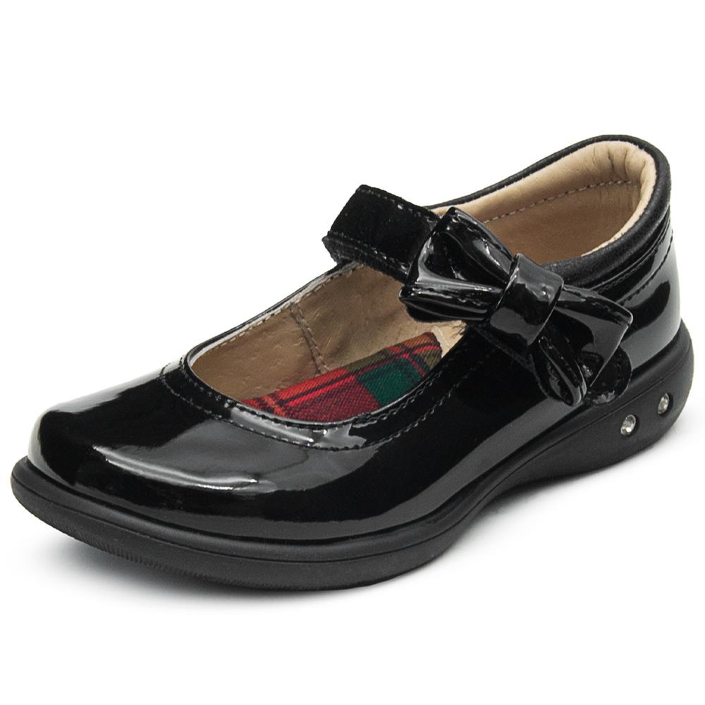 Foto 4 pulgar | Zapato Escolar Chabelo Para Niña Con Arco Velcro Moño Negro Negro
