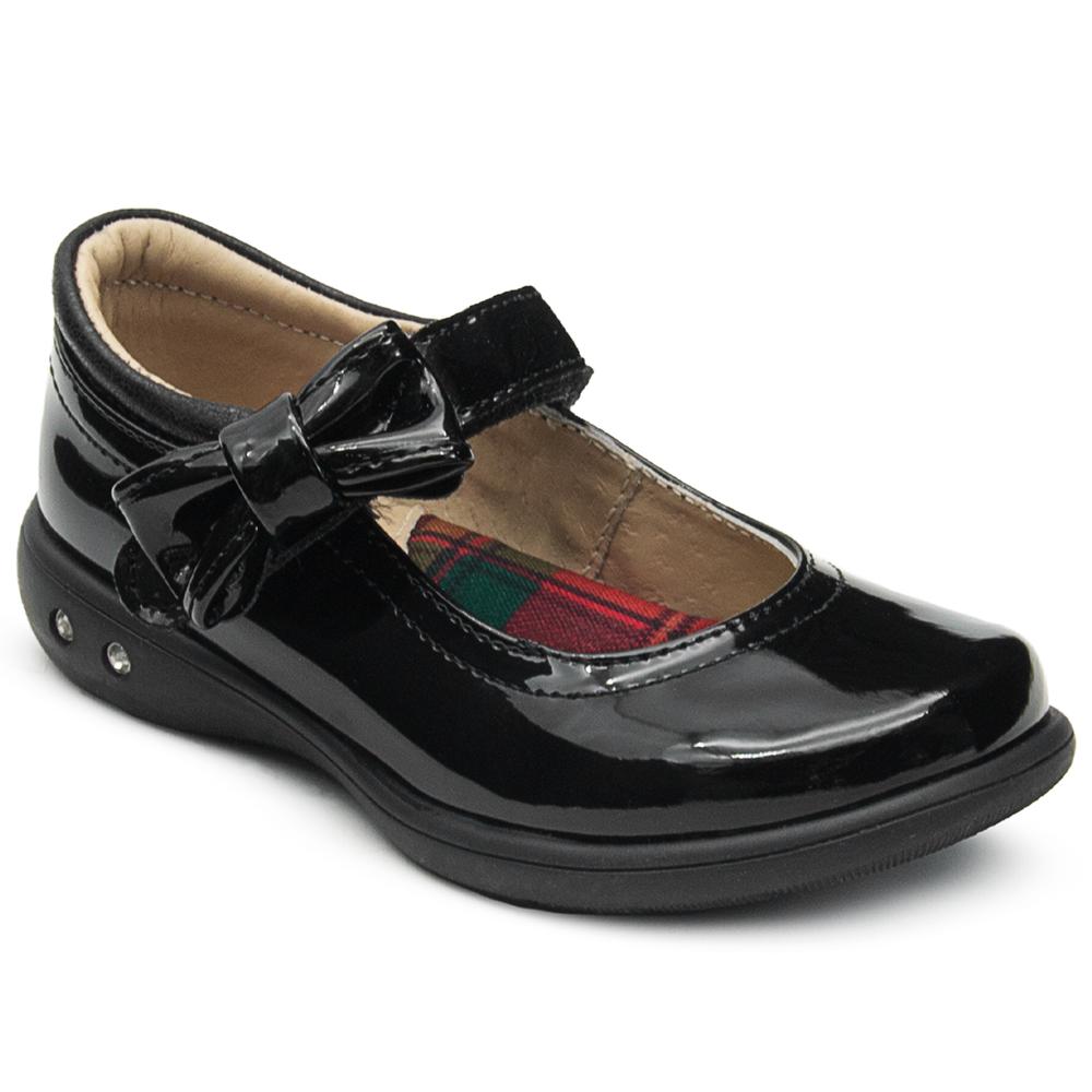 Foto 4 | Zapato Escolar Chabelo Para Niña Con Arco Velcro Moño Negro Negro