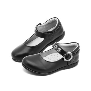 Foto 1 | Zapatos Escolares Para Niña Moda Color Negro Con Arco Piel Negro