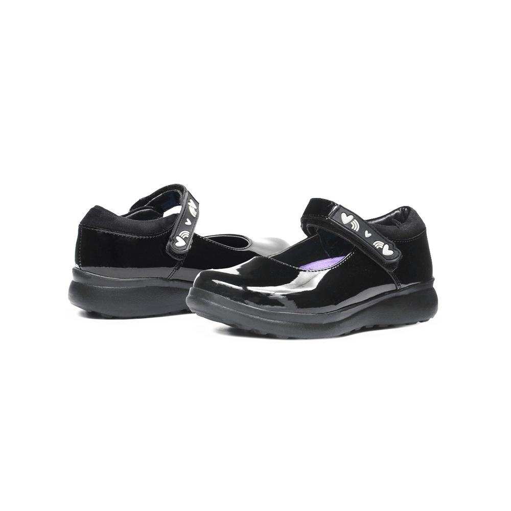 Foto 3 pulgar | Zapato Escolar Para Niña Vavito Charol Negro Antiderrapante Negro