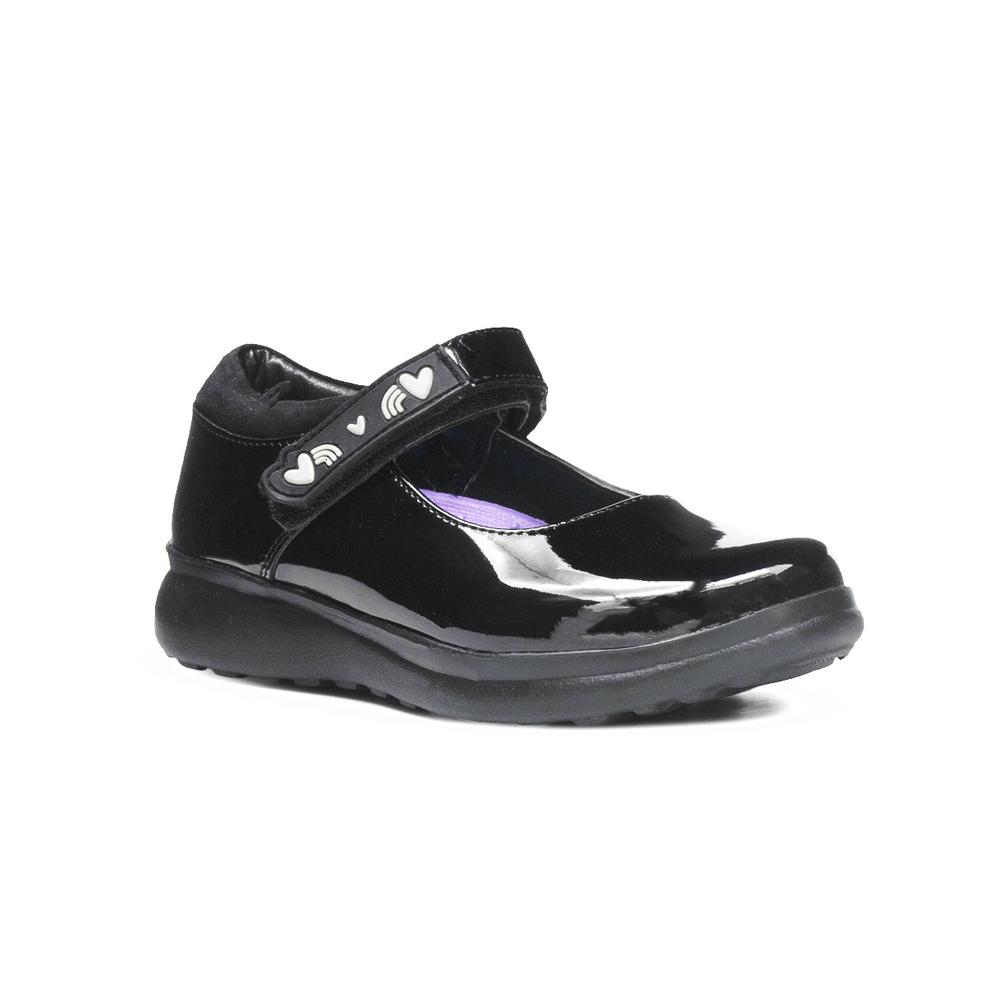 Foto 5 pulgar | Zapato Escolar Para Niña Vavito Charol Negro Antiderrapante Negro