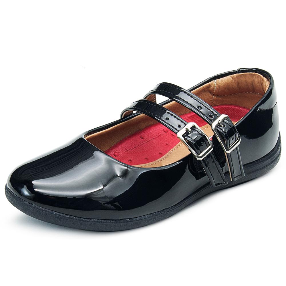Foto 4 pulgar | Zapato Escolar Niña Charol Vavito Hebilla Antiderrapante Negro