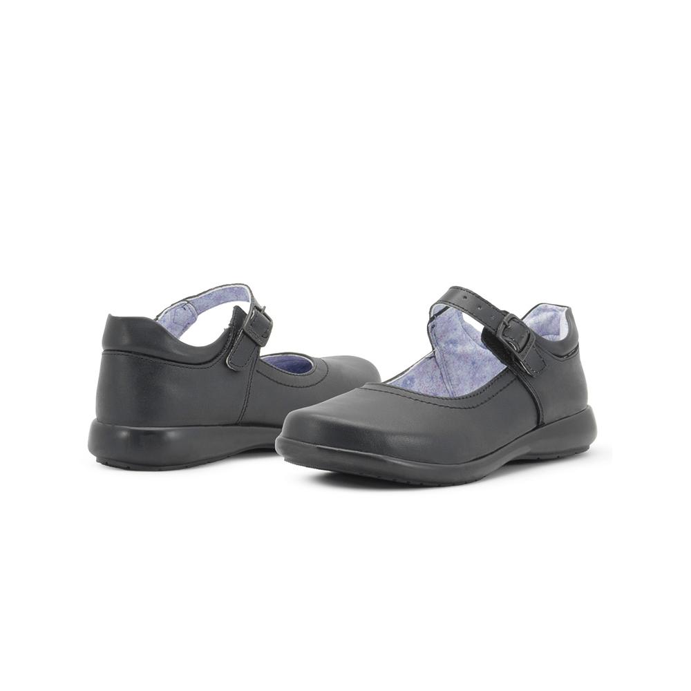 Foto 3 pulgar | Zapato Escolar Para Niña De Piel Bambino Soporte Arco Negro